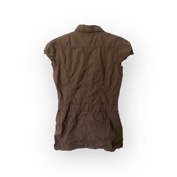 Vintage Maurices Button Down Cap Sleeve Shirt Size: M - Picture 2 of 8